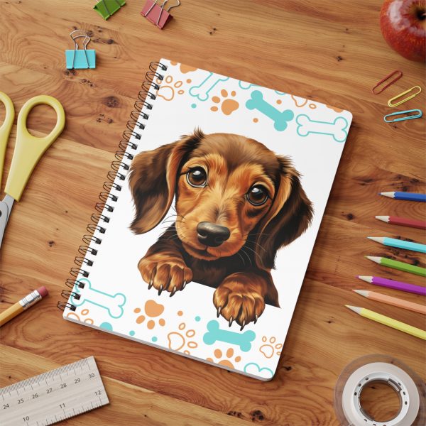 Dachshund Wirobound Softcover Notebook, A5
