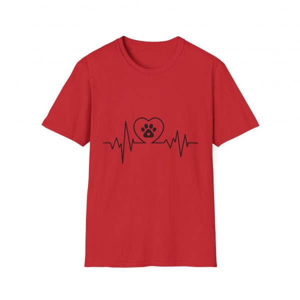 Dog Paw Heartbeats Version 1 - Unisex T-Shirt - Image 53