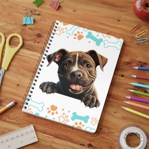 Staffordshire Bull Terrier (Staffy) Wirobound Softcover Notebook, A5