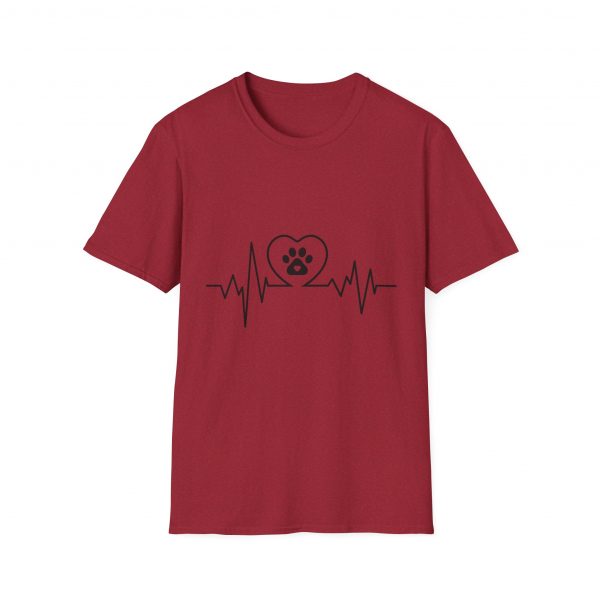 Dog Paw Heartbeats Version 1 - Unisex T-Shirt - Image 57