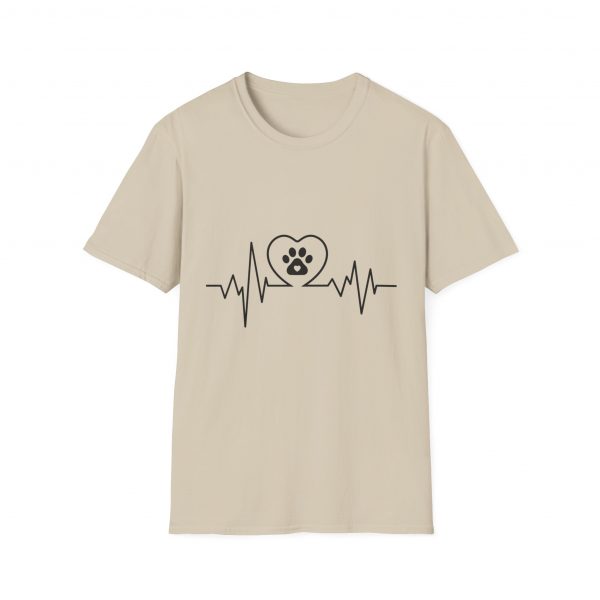 Dog Paw Heartbeats Version 1 - Unisex T-Shirt - Image 13