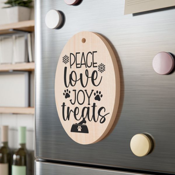Peace, Love, Joy, Treats - Wooden Ornaments - Image 3