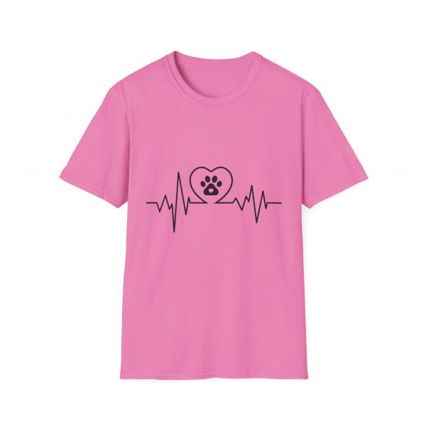 Dog Paw Heartbeats Version 1 - Unisex T-Shirt - Image 45