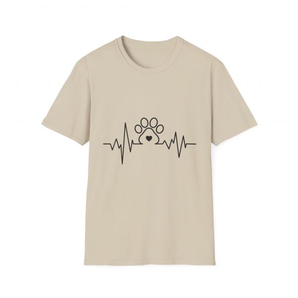 Dog Paw Heartbeats Version 2 - Unisex T-Shirt - Image 13