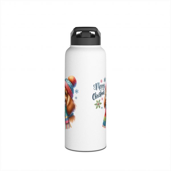 Christmas Dog Design 1 - Stainless Steel Water Bottle, Standard Lid - Image 10