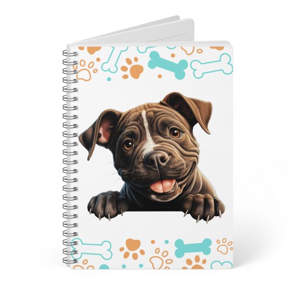 Staffordshire Bull Terrier (Staffy) Wirobound Softcover Notebook, A5 - Image 4