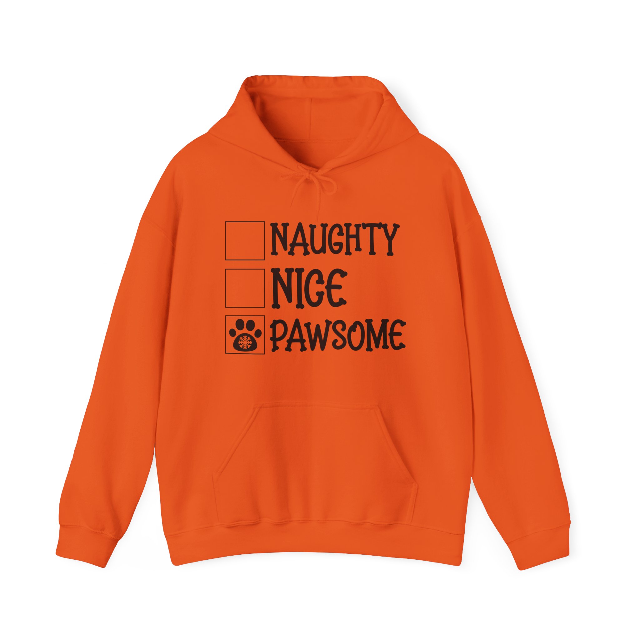Nice, Naughty, Pawsome Unisex Heavy Blend™ Hooded Sweatshirt - Image 5