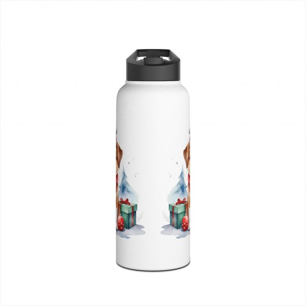 Christmas Dog Design 2 - Stainless Steel Water Bottle, Standard Lid - Image 9