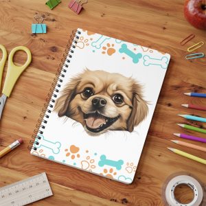 Tibetan Spaniel Wirobound Softcover Notebook, A5
