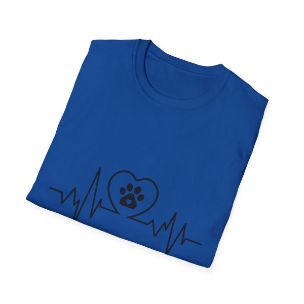 Dog Paw Heartbeats Version 1 - Unisex T-Shirt - Image 44