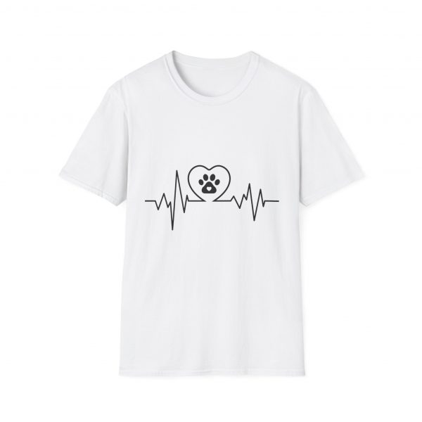 Dog Paw Heartbeats Version 1 - Unisex T-Shirt - Image 9