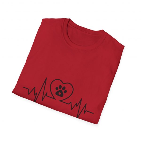 Dog Paw Heartbeats Version 1 - Unisex T-Shirt - Image 64