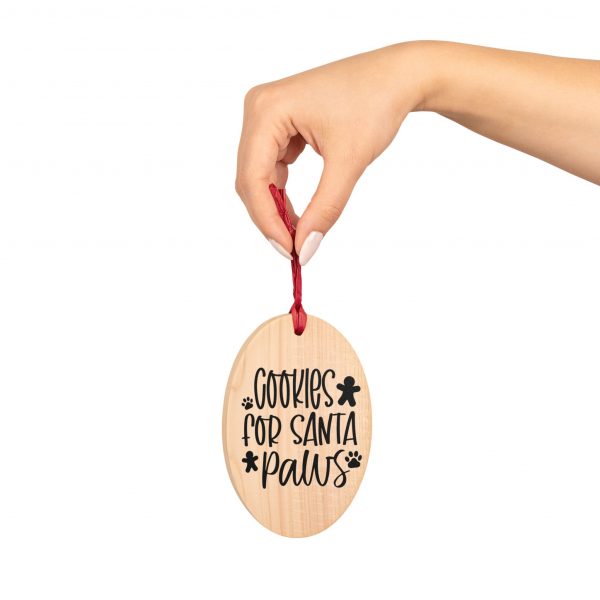 Cookies For Santa Paws - Wooden Ornaments - Image 4