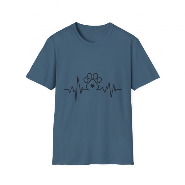 Dog Paw Heartbeats Version 2 - Unisex T-Shirt - Image 5