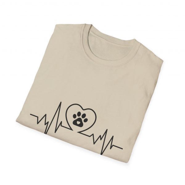 Dog Paw Heartbeats Version 1 - Unisex T-Shirt - Image 16
