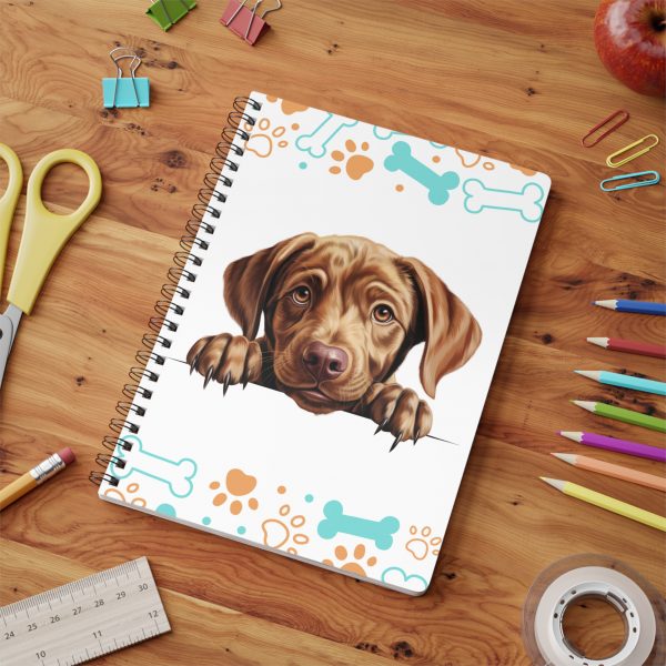 Labrador Retriever Wirobound Softcover Notebook, A5