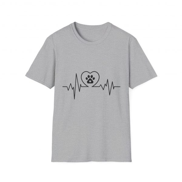Dog Paw Heartbeats Version 1 - Unisex T-Shirt