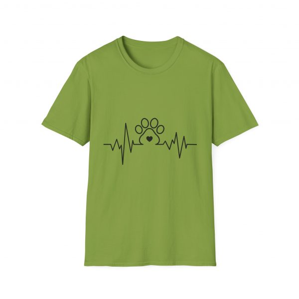 Dog Paw Heartbeats Version 2 - Unisex T-Shirt - Image 25