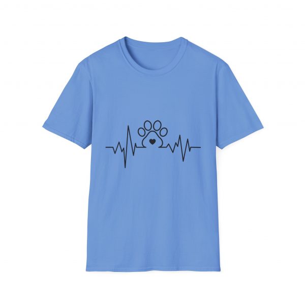 Dog Paw Heartbeats Version 2 - Unisex T-Shirt - Image 33