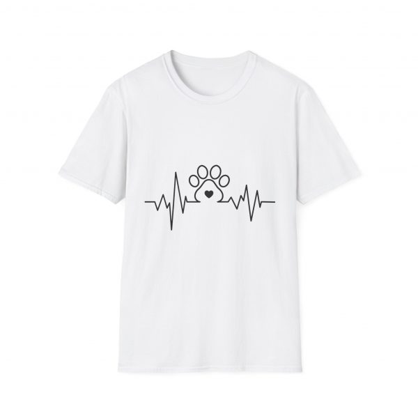 Dog Paw Heartbeats Version 2 - Unisex T-Shirt - Image 9