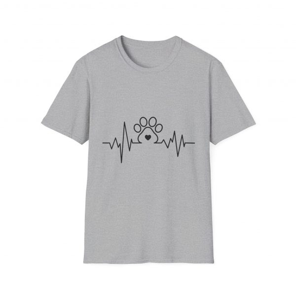 Dog Paw Heartbeats Version 2 - Unisex T-Shirt - Image 17
