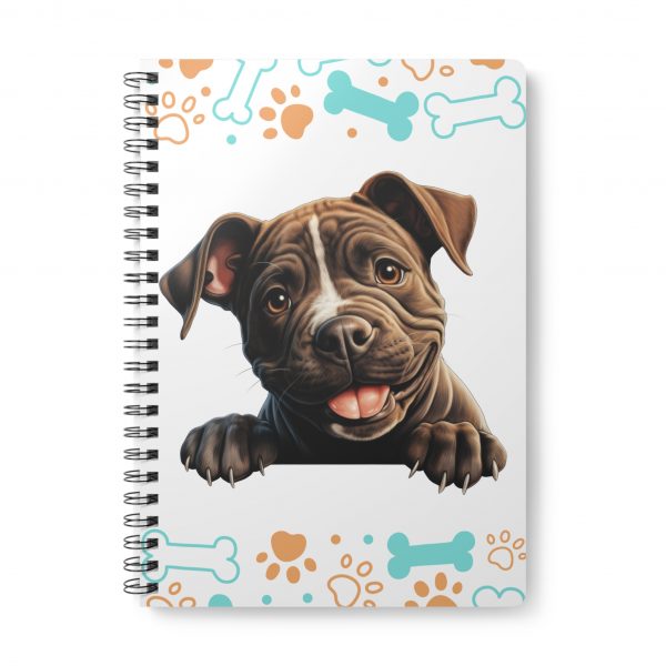 Staffordshire Bull Terrier (Staffy) Wirobound Softcover Notebook, A5 - Image 2