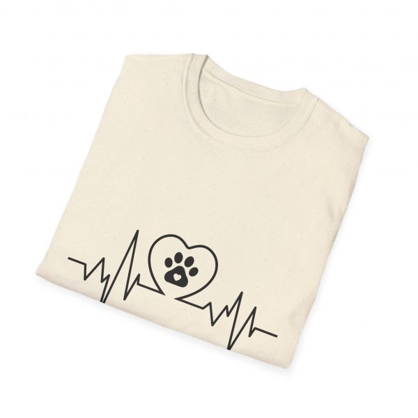 Dog Paw Heartbeats Version 1 - Unisex T-Shirt - Image 20