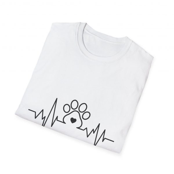 Dog Paw Heartbeats Version 2 - Unisex T-Shirt - Image 12