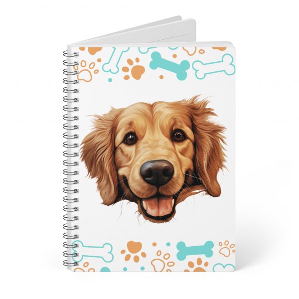 Golden Retriever Wirobound Softcover Notebook, A5 - Image 4