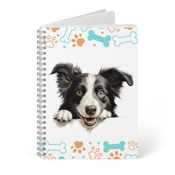 Border Collie Wirobound Softcover Notebook, A5 - Image 4