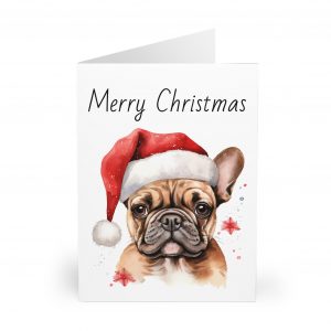 Greeting Cards (5 Pack) - Christmas Design 1 (Frenchie)