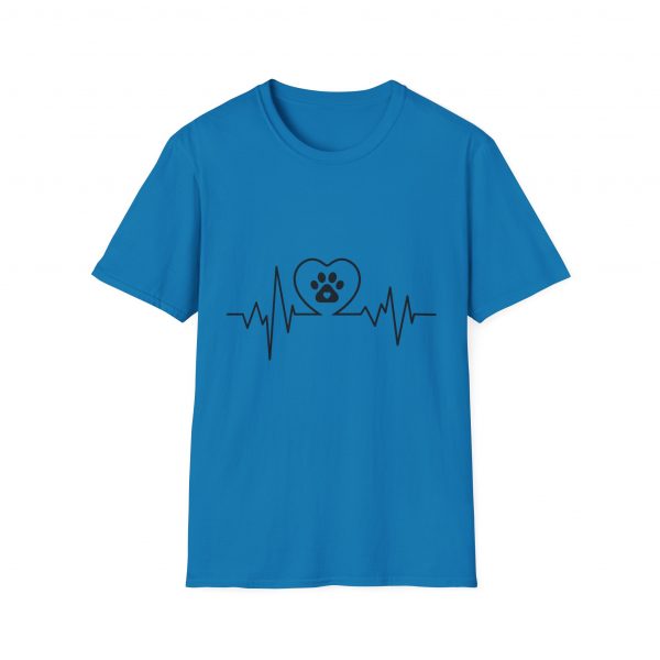 Dog Paw Heartbeats Version 1 - Unisex T-Shirt - Image 37
