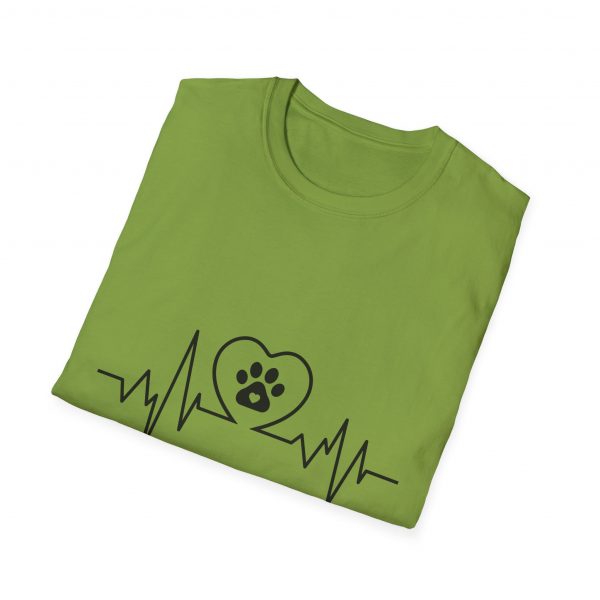 Dog Paw Heartbeats Version 1 - Unisex T-Shirt - Image 24