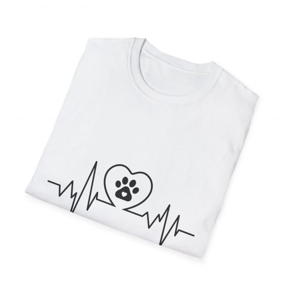 Dog Paw Heartbeats Version 1 - Unisex T-Shirt - Image 12