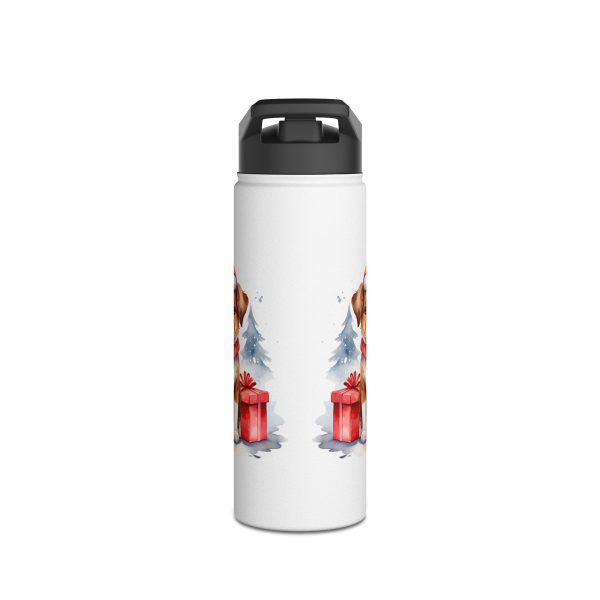 Christmas Dog Design 2 - Stainless Steel Water Bottle, Standard Lid - Image 6
