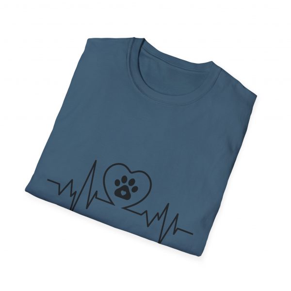 Dog Paw Heartbeats Version 1 - Unisex T-Shirt - Image 8