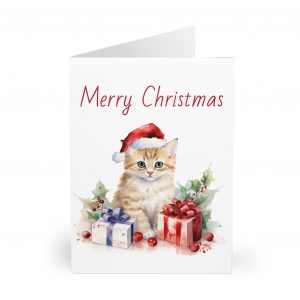 Christmas Kitten Greeting Cards (5 Pack) - Christmas Design 9