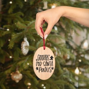 Cookies For Santa Paws - Wooden Ornaments