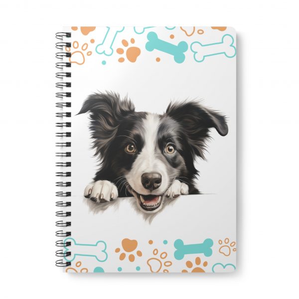 Border Collie Wirobound Softcover Notebook, A5 - Image 2