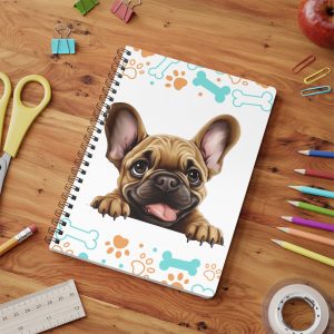 French Bulldog (Frenchie) Wirobound Softcover Notebook, A5