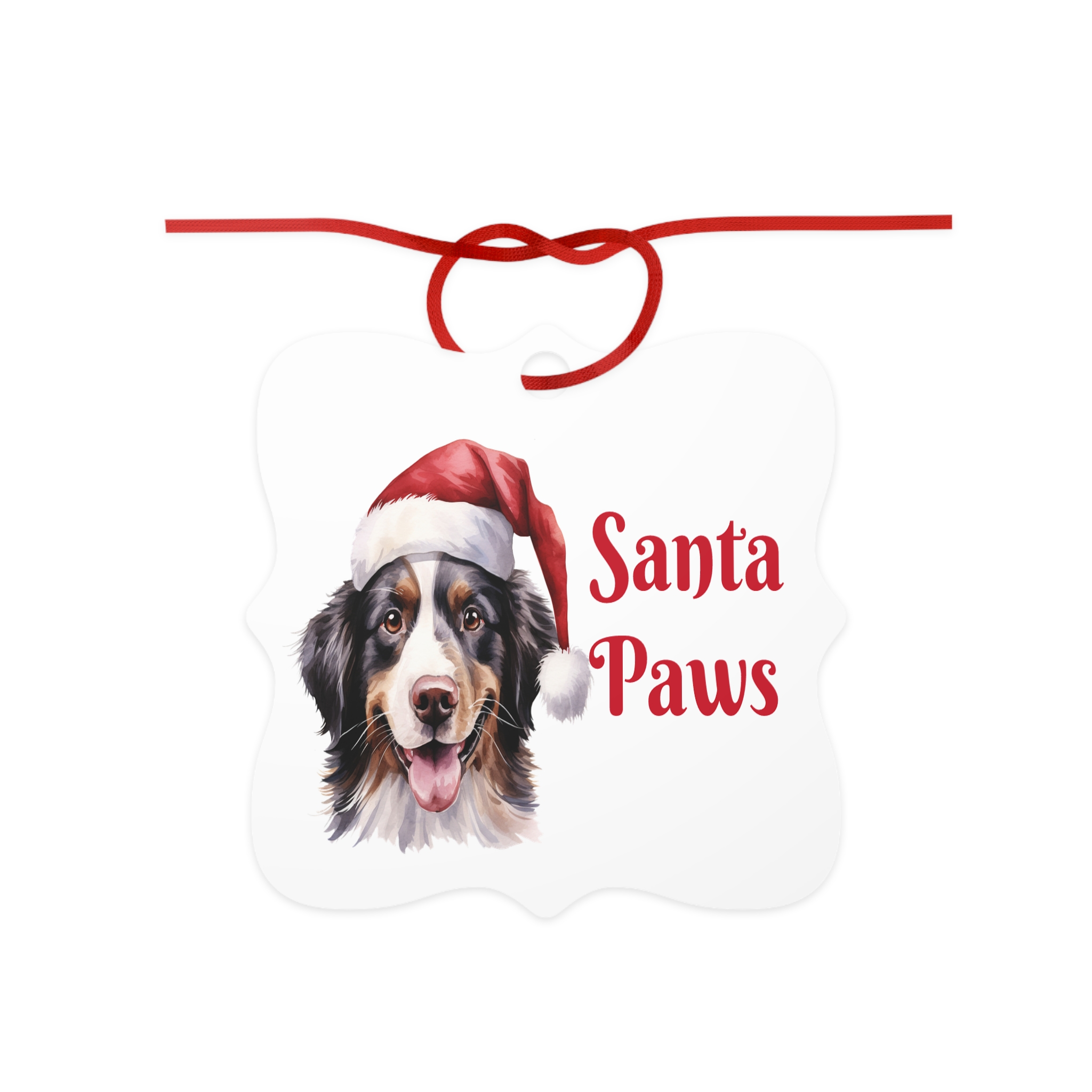 Christmas Pet Aluminum Ornament - Santa Paws Design - Image 5