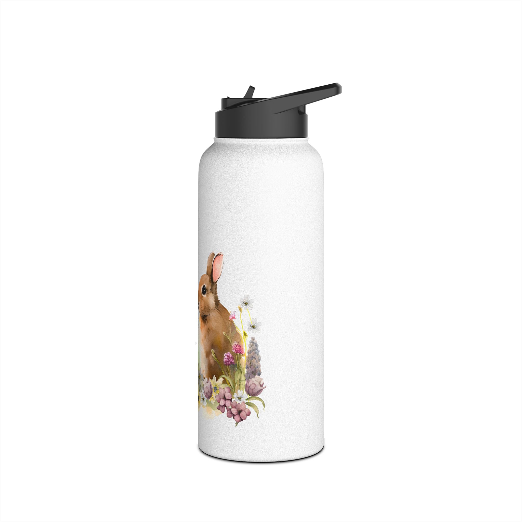 Rabbit Design Six - Stainless Steel Water Bottle, Standard Lid - Image 8