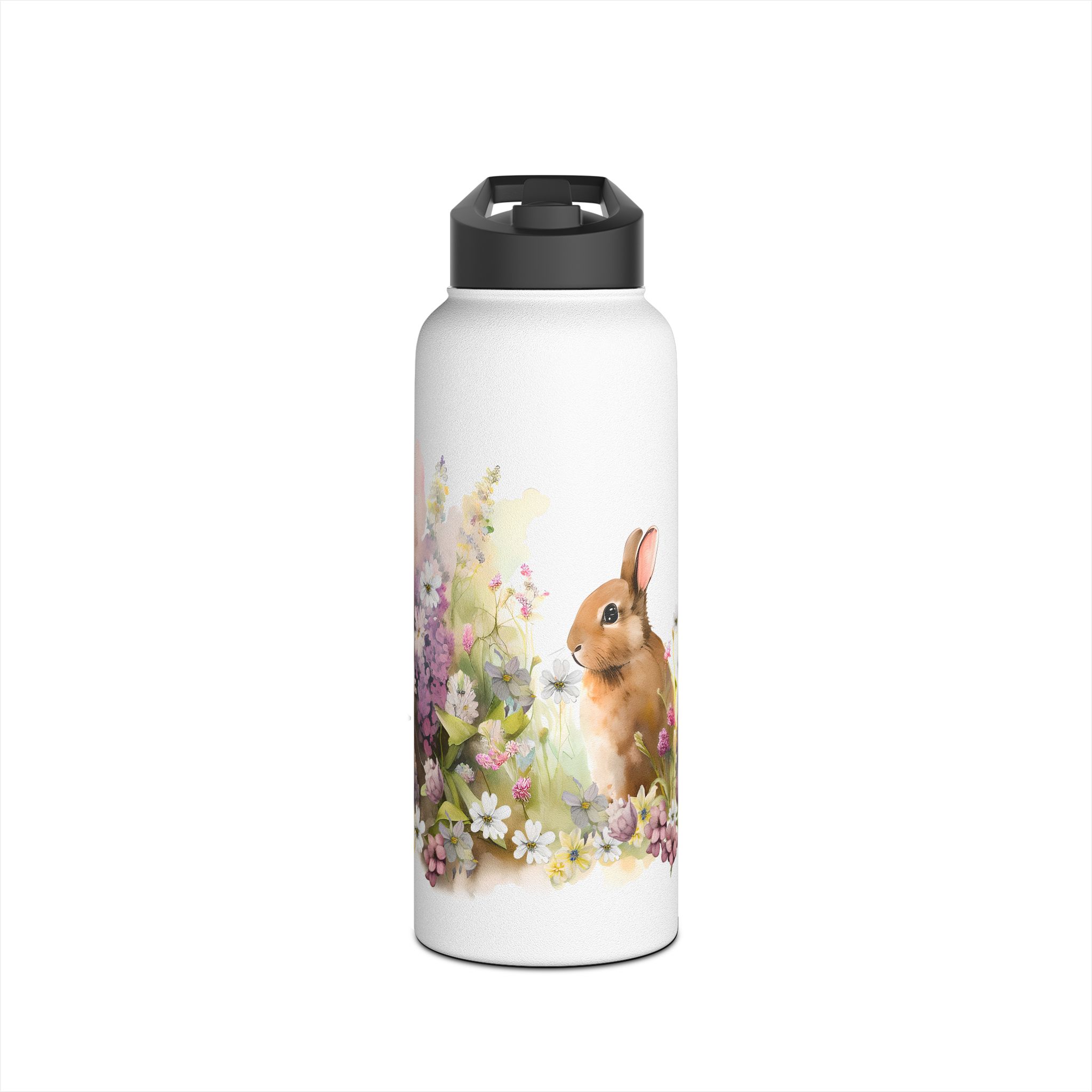 Rabbit Design Six - Stainless Steel Water Bottle, Standard Lid - Image 5