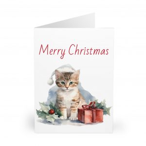 Christmas Kitten Greeting Cards (5 Pack) - Christmas Design 7