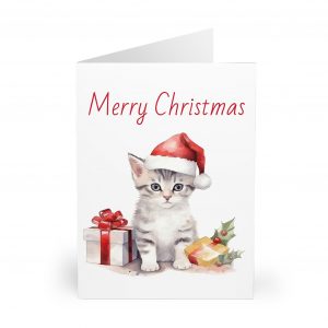 Christmas Kitten Greeting Cards (5 Pack) - Christmas Design 4
