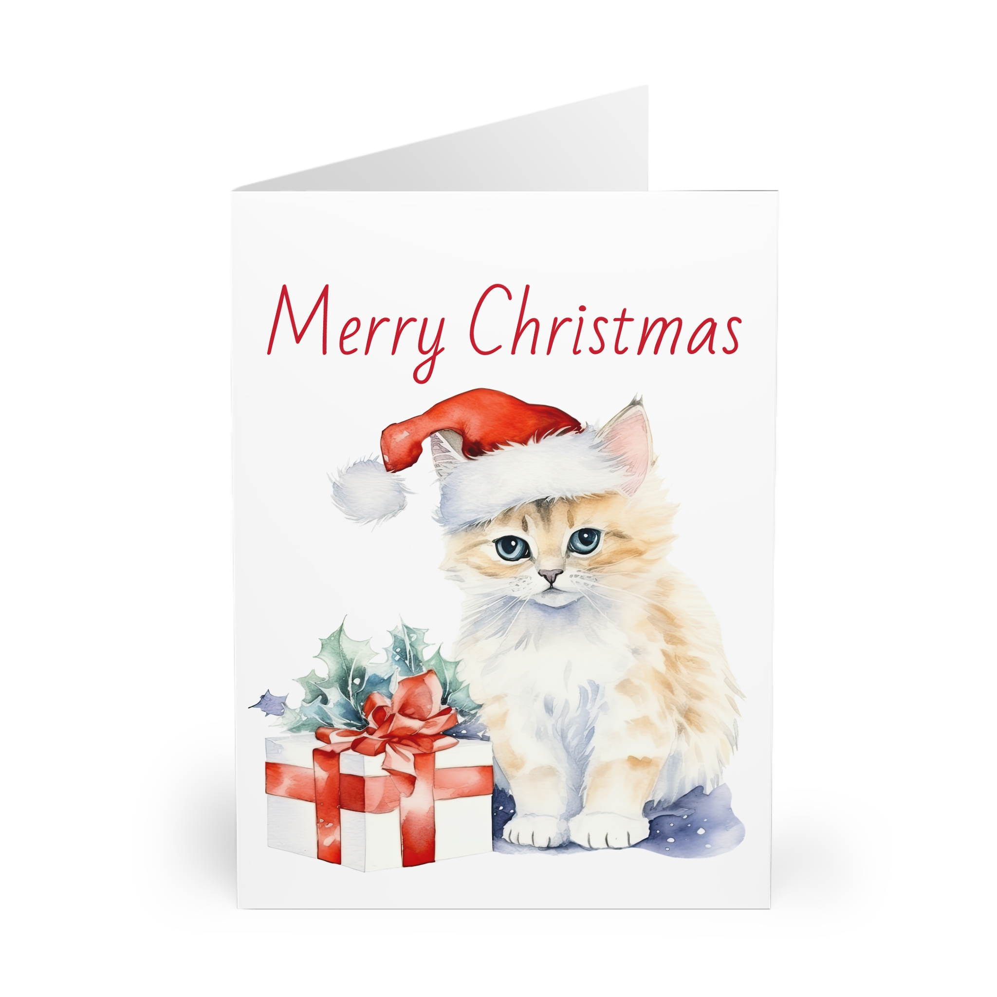 Christmas Kitten Greeting Cards (5 Pack) - Christmas Design 11