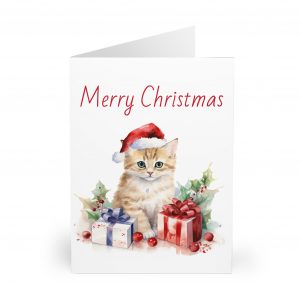 Christmas Kitten Greeting Cards (5 Pack) - Christmas Design 9