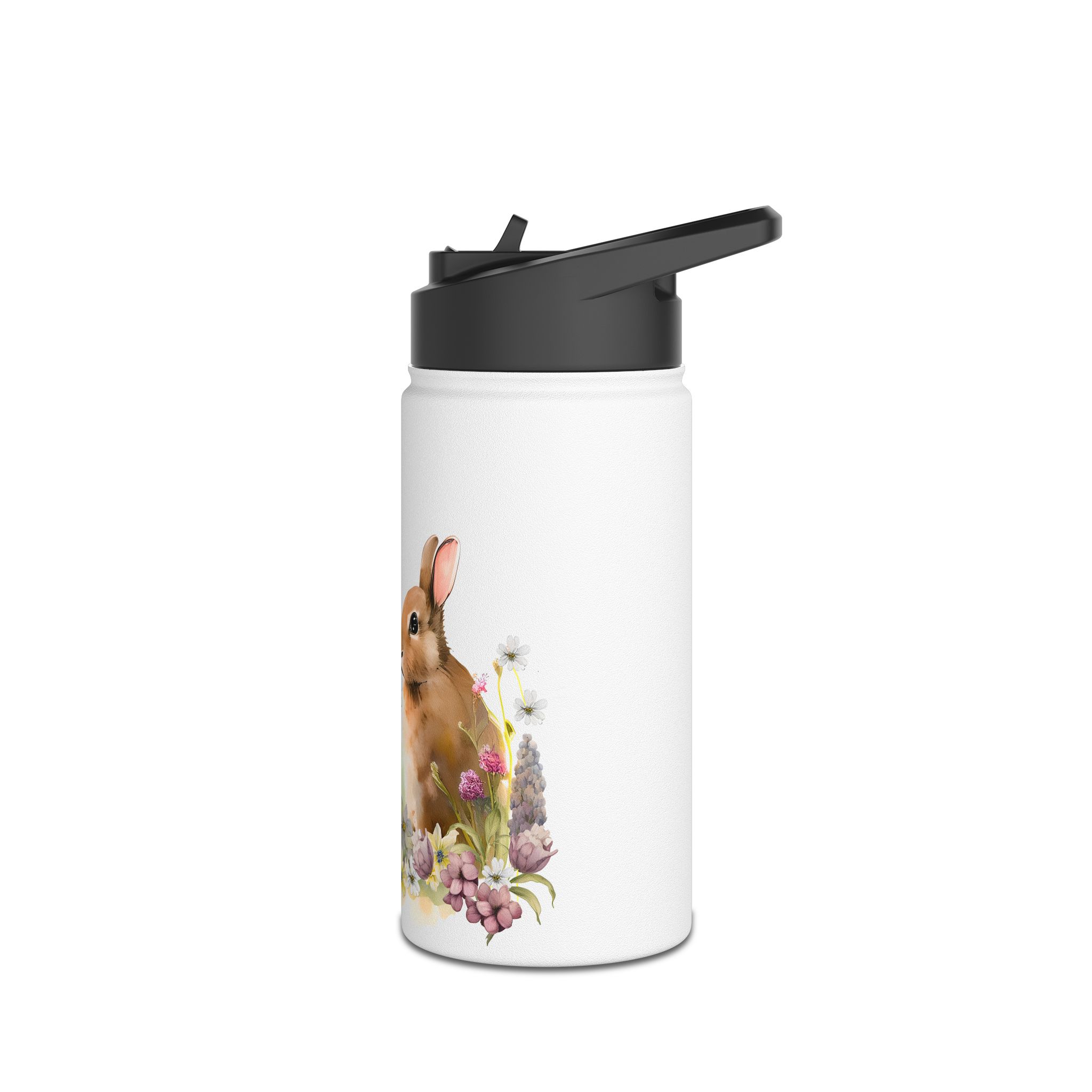 Rabbit Design Six - Stainless Steel Water Bottle, Standard Lid - Image 4