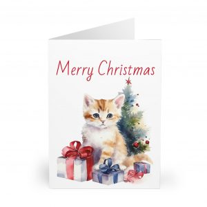 Christmas Kitten Greeting Cards (5 Pack) - Christmas Design 2