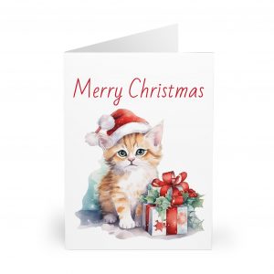 Christmas Kitten Greeting Cards (5 Pack) - Christmas Design 10